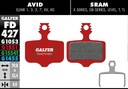 Galfer Avid Elixir bloky 1,3,5,7 XX,X0 Adv