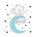 Samolepky na stenu Moon Elephant WS-0371