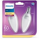 2 x E14 LED žiarovka 7W=60W 830lm PHILIPS 4000K