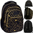 Trojkomorový batoh pre mládež Derform BACKUP model O GEOMETRIC GOLD 26 L