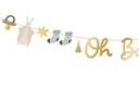 OH BABY GIRLAND BANNER s nápisom BABY SHOWER 250 cm