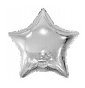 FÓLIOVÝ BALÓN SILVER STAR 18 palcov 45 cm balenie 50 hviezdičiek!!!