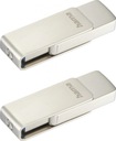 Hama pendrive 128GB otočný USB 3.0 strieborný x2