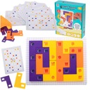 Logická hra, puzzle, kocky Tetris, puzzle, karty, 42 dielikov.