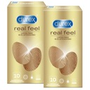 DUREX nelatexové kondómy REAL FEEL bez latexu pokožka na koži 20 ks