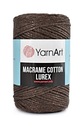 Výplet YarnArt Macrame Bavlna Lurex - 736 hnedá