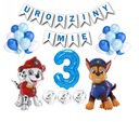 Súprava balónov Paw Patrol Chase 3 narodeniny + meno