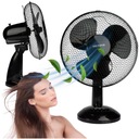 Ventilátor Rotačný stolný ventilátor Oscilačný ľahký a tichý 30W čierny