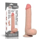 Dildo s prísavkou a pohyblivou kožou Lovetoy + GEL