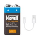 9V batéria R9 Newell 500mAh USB-C batéria