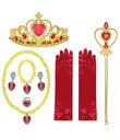 SÚPRAVA RUKAVICE CROWN Scepter ELENA OF AVALOR 7 DIELNY PLES KARNEVAL