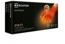 Mercator Power Grip L nitrilové rukavice, balenie 50 kusov, oranžové