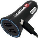 SWISSTEN AUTONABÍJAČKA 2,4A 2x USB + USB-C