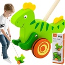 DREVENÉ TLAČIDLO DINOSAUROV NA TYČ ZVIERATKO VIGA TOYS