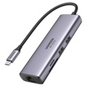 Hub, adaptér USB-C 7v1 Ugreen USB-A USB-C PD 100W SD, TF, HDMI 4K 60Hz RJ45