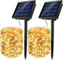 DRÔTOVÁ SVETELNÁ REŤAZ SOLAR GARDEN GARLAND 200 LED 30m + DIAĽKOVÉ OVLÁDANIE