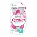 Jednorazové holiace strojčeky Wilkinson Quattro For Women Sensitive pre ženy