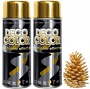 DECO COLOR LAK FARBA SPREJ ZLATÝ CHROM 2x 400ML