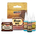 Súprava na tvorbu RUST EFFECT Pentart 3x20ml + práškové hrdzavé práce