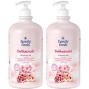 2x FAMILY FRESH Delicacy SPRCHOVÝ GÉL s pumpičkou VÝŽIVNÝ kúpeľ 1L