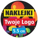 NÁLEPKY S LOGOM AKÚKOĽVEK GRAFIKA Z VLASTNÉHO NÁVRHU, okrúhle 55mm x 144 ks.