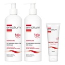 Emolium set telová emulzia 2x400 ml krém, 75 ml, suchá pokožka 75 ml