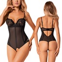 Čierne body Serena Love s čipkou M/L