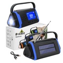 Rádio na pozemok POWERBANK LED baterka Solar USB IPX3 Vodotesná konštrukcia