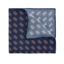 Námornícka modrá Lancerto červený vzor M.740 Pocket Square