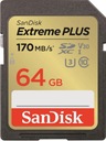 SanDisk Extreme Plus SDXC 64 GB V30 U3 170/80 MB/s