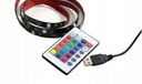 RGB LED PÁSEK USB S DIAĽKOVÝM 1M TV PODSVIETENÍM 5V