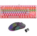 MECHANICKÁ HERNÁ KLÁVESNICA RGB RUŽOVÁ + S52