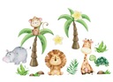 Samolepky na stenu JUNGLE ANIMALS SET XXL