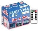 SVETELNÁ ZÁCLONA 300 LED GARLANDOVÝCH LAMP 8 FUNKCIÍ