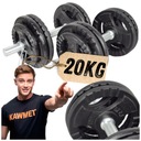 LIATIENOVÉ činky na cvičenie, sada 2 x 20 kg, činky KAWMET 40 kg