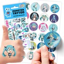 SET NÁLEPKY + TETOVANIE PRE DETI KVALITA DETSKÉHO HATSUNE MIKU