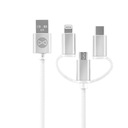 Univerzálny 3v1 USB Lightning USB-C microUSB kábel