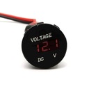 LED voltmeter 6-30V červený okrúhly