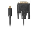 LANBERG Kábel USB-C M ->DVI-D 24+1 M 1m čierny