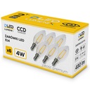 6x E14 LED FILAMENT 4W SVIEČKA TEPLÁ