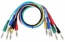 SADA 6 PATCHCORD KÁBLOV 6,3 mm STEREO TRS 0,3 m