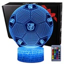 3D LED USB nočná lampa FC Barcelona Football