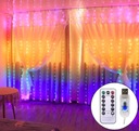 DRÁTOVÁ ZÁCLONA 300 LED USB VIACFAREBNÉ DIAĽKOVÉ DIAĽKOVÉ OVLÁDANIE