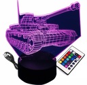 3D NOČNÁ LAMPA TANK ŤAŽKÝ SVET NÁDRŽÍ