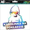 Nálepka na okno KAROLINKA ON BOARD HOLOGRAM