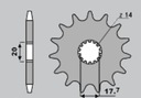 Cht Predné ozubené koleso 440 13 Yamaha Yz 125 87-04