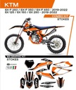 Súprava krížových nálepiek KTM SX 125 2022 FMX mx