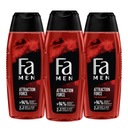 Sprchový gél Fa Men Attraction Force Formula 2v1 pre mužov 400ml x3