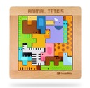 TETRIS ANIMALS LOGICKÁ HRA DREVENÁ HÁDANKA