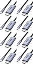 Unitek adaptérový kábel USB-C na DP 1.2 4K 60Hz 1,8 m sivý x8